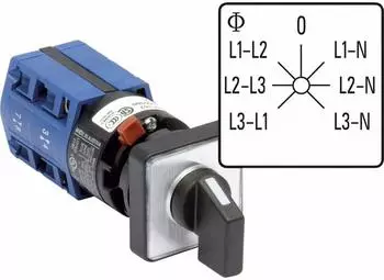 Kraus & Naimer Voltmeter-Umschalter 10 A Grau/Schwarz (CG4.A007.FS2.F785)