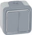 Legrand Plexo 55 Wippschalter Doppelwechsel Feuchtraum Aufputz grau (069715)