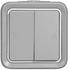 Legrand Plexo 55 Wippschalter Doppelwechsel Feuchtraum Aufputz grau (069715)