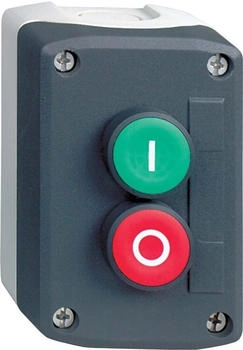 Schneider Electric Harmony XALD Aufbaugeh&auml;use mit 2 Drucktastern Gr&uuml;n/Rot I-O 22mm (XALD213)