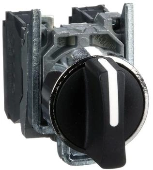 Schneider Electric Harmony XB4 Wahlschalter, 22mm, 2 Stellungen, Metall, schwarz (XB4BD41)