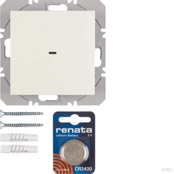 Berker KNX-Funk Wandsender 1-fach flach Quicklink S.1 weiß glänzend (85655282)