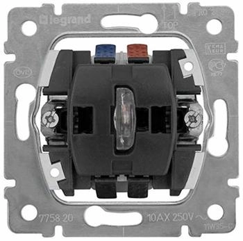 Legrand Wechselschalter mit N-Klemme und Kontrollfunktion Pro21 Grau (775820)