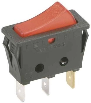 Bachmann Wippschalter Serie 3652 einpolig weiß/rot (924.111)