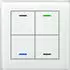MDT KNX-Glastaster II Light 4-fach neutral glas weiß