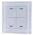 MDT KNX-Glastaster II Light 4-fach neutral glas weiß