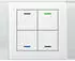 MDT KNX-Glastaster II Light 4-fach neutral glas weiß