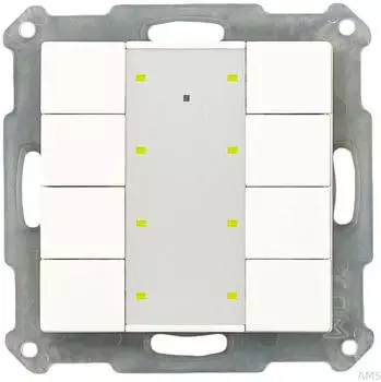 MDT KNX-RF-Tastsensor 8-fach reinwei&szlig; gl&auml;nzend