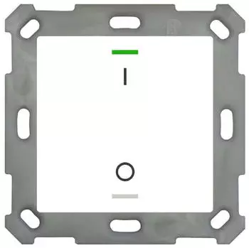 MDT KNX-Tastsensor Light 55 m. Temperaturs. 1-fach IO-Symbol reinwei&szlig; gl&auml;nzend