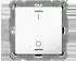 MDT KNX-Tastsensor Light 55 m. Temperaturs. 1-fach IO-Symbol reinweiß glänzend