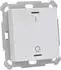 MDT KNX-Tastsensor Light 55 m. Temperaturs. 1-fach IO-Symbol reinweiß glänzend
