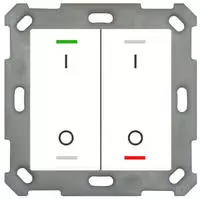 MDT BE-TAL55T2.B1 Taster Light 55 2fach RGB-W Temp.sensor Reinwei&szlig; gl. Schalten