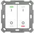 MDT KNX-Tastsensor Light 55 m. Temperaturs. 2-fach IO-Symbol reinweiß glänzend