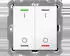 MDT KNX-Tastsensor Light 55 m. Temperaturs. 2-fach IO-Symbol reinweiß glänzend