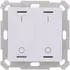 MDT KNX-Tastsensor Light 55 m. Temperaturs. 2-fach IO-Symbol reinweiß glänzend