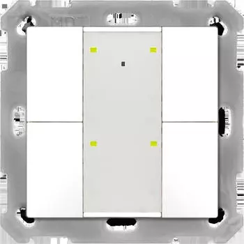 MDT KNX-Tastsensor Plus m. Temp. UP v2 4-fach reinwei&szlig; gl&auml;nzend
