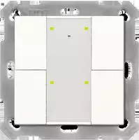 MDT RF-TA55A4.01 KNX RF+ Funk Taster Plus 4fach m.Aktor Reinwei&szlig; gl&auml;nzend