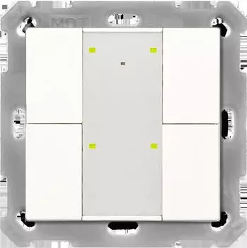 MDT KNX RF+ Funk Taster 4-fach Plus mit Aktor Reinwei&szlig; matt f&uuml;r ETS5
