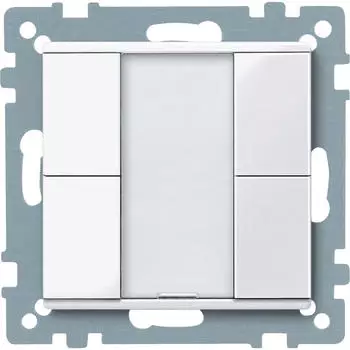 Schneider Electric Taster 2fach plus, aktivwei&szlig; gl&auml;nzend, System M (MTN617225)