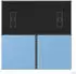Jung KNX Tastensatz 3-fach für Komfortregler, Bleu Céruléen 59 (LC4093TSA256)