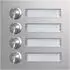 Hager Rund-Taster Modul 4 WE mit LED-Namensschild, Edelstahl matt (REN004X)