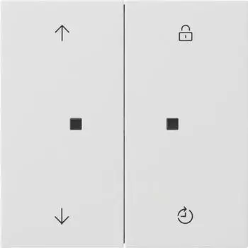 Gira System 3000 Bedienaufsatz Memory Fl&auml;chenschalter, reinwei&szlig; gl&auml;nzend (5363112)