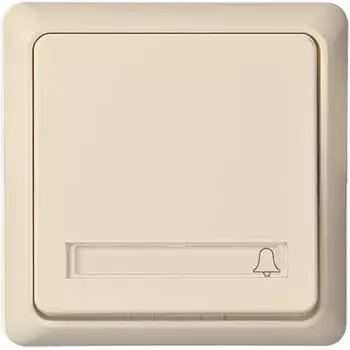 ELSO Taster mit Schriftfeld 10A UP20 IP20 perlwei&szlig; (242110)