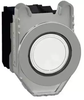 Schneider Electric Harmony XB4F Leuchtdrucktaster 30mm wei&szlig; 1S+1&Ouml; 110-120V AC (XB4FW31G5)