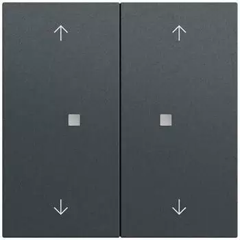 Gira Taster Wippe 2-fach Pfeile OneKNX System 70 Anthrazit (517473)