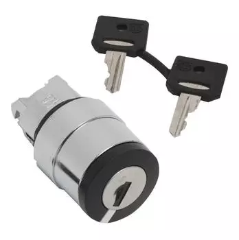 Schneider Electric Schl&uuml;sselschalter-Frontelement RONIS 458A rund D22mm links (ZB4BG210)