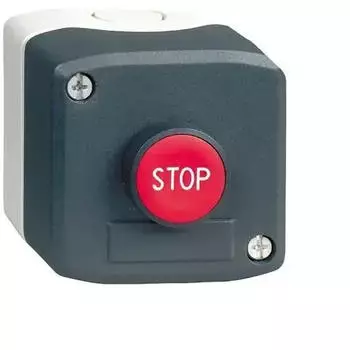 Schneider Electric XALD114 Geh&auml;use mit Drucktaster flach, 1&Ouml;, STOP, rot (XALD114)