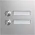 Hager Rund-Taster Modul 2 WE mit LED-Namensschild, Edelstahl matt (REN002X)
