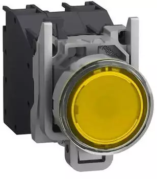 Schneider Electric Harmony XB4 Leuchtdrucktaster Metall gelb &Oslash;22mm 4-254V AC/DC ATEX (XB4BP583BM5GEX)