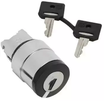 Schneider Electric Harmony XB4 Schl&uuml;sselschalter Frontelement Metall 22mm 2-Stellungen rastend (ZB4BG4TEC10)