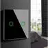 Maclean Doppelter Touch-Lichtschalter, Glas, Schwarz, LED, 86x86mm (MCE704 B)