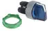 Schneider Electric Harmony XB5 Leuchtwahlschalter Frontelement Kunststoff 22mm 2-stellig rastend blau (ZB5AK1263C0)