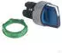 Schneider Electric Harmony XB5 Leuchtwahlschalter Frontelement Kunststoff 22mm 2-stellig rastend blau (ZB5AK1263C0)