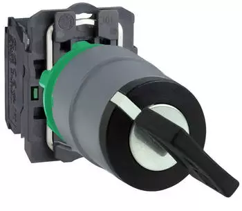 Schneider Electric Harmony XB5 Wahlschalter 2-Positionen R&uuml;ckstellung Kunststoff 22mm (XB5AD41C0)