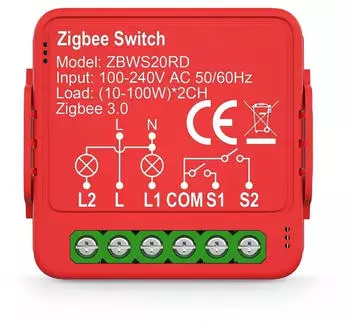 Nedis SmartLife Power Switch Zigbee 3.0 230V 2x100W (ZBWS20RD)