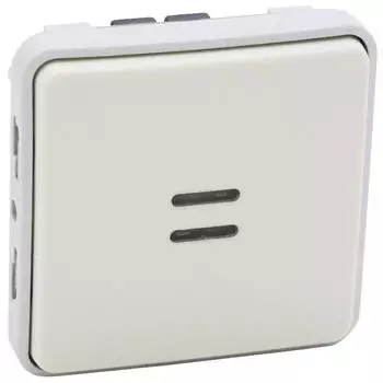 Legrand Plexo Beleuchteter Wechselschalter 1P 10A Wei&szlig; (69613)