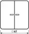 Jung CD10921STRF KNX RF Taster 2-fach, Duroplast, weiß (CD10921STRF)