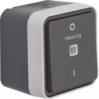 Hager Kontroll-Ausschalter 2-polig Aufdruck Heizung IP55 (WNC015)