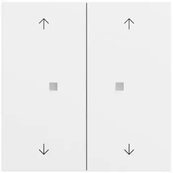 Gira RF Bedienaufsatz 2-fach Pfeile KNX System 70 reinwei&szlig; matt (510872)
