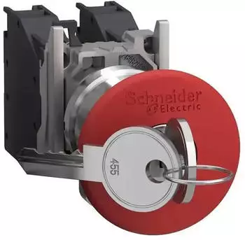 Schneider Electric Harmony XB4 Not-Aus-Schalter 22mm Schl&uuml;sselentriegelung 1S+1&Ouml; ATEX (XB4BS9445GEX)