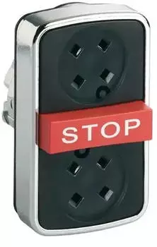 Schneider Electric Dreifachdrucktaster flach, rot, &Oslash;22mm, ohne Tastenschild (ZB4BA791)