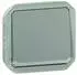 Legrand Plexo Wechselschalter/Lichtschalter beleuchtet 10AX 250V IP55 IK08 Grau (069513L)