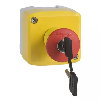 Schneider Electric Harmony XALK Aufbaugeh&auml;use Not-Aus Pilztaster 40mm 2&Ouml; Schl&uuml;sselentriegelung (XALK188F)
