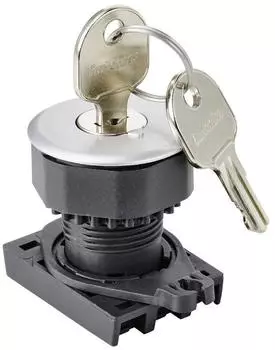 TRU Components S3KF-2DS Schl&uuml;sselschalter-Frontelement Silber 90&deg; (TC-10343992)