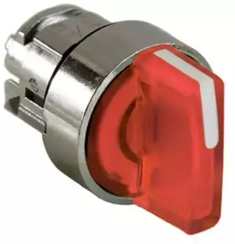 Schneider Electric Harmony XB4 Leuchtwahlschalter 3-Positionen Metall 22mm rot (ZB4BK1343)