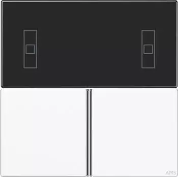 Jung Tastensatz 3-fach F40 Raumcontroller Serie LS graphitschwarz matt (LS4093TSASWM)